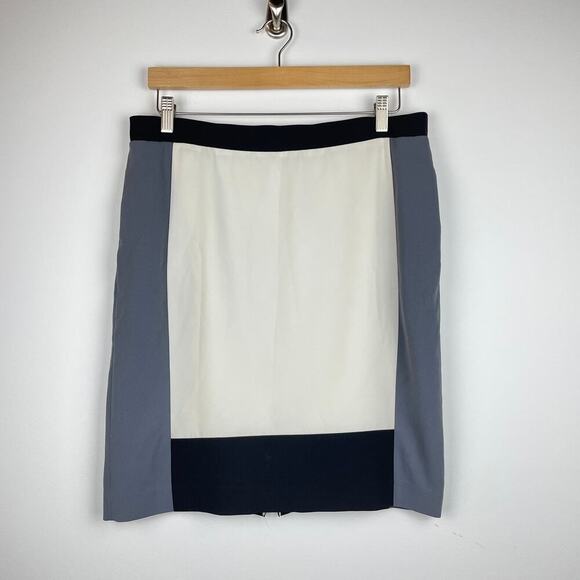 Narciso Rodriguez for Design Nation Back Zip Colorblock Lined Skirt Size 10 - Picture 2 of 9